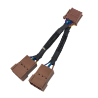 Faisceau de câblage automobile en Y, 1 vers 2, 8 voies, connecteur de minuterie, câble répartiteur fil à fil pour réparation et modification automobile