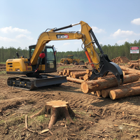 Extracteur de racines robuste TN-06 avec ouverture de mâchoire de 1500 mm pour l'abattage d'arbres et la préparation des terrains forestiers, pour excavatrice