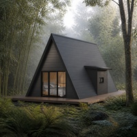 Maison préfabriquée haut de gamme en kit pour projets de tourisme en zone rurale, modèle S500 A-Frame, fabrication en gros en usine