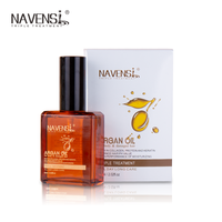 NAVENSI Huile Essentielle Capillaire Bio à l'Argan et Menthe Poivrée 60mL – Nourrit, Hydrate, Lisse et Répare les Cheveux Abîmés – Soin Capillaire Africain