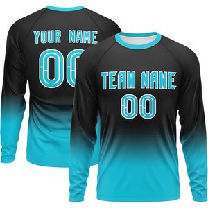 Camiseta de Béisbol Personalizada con Degradado, Manga Larga, Sublimada, Absorbente de Humedad, Uniforme Deportivo Unisex - Product Image 1