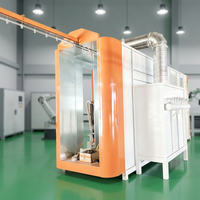 Cabine de peinture en poudre double poste pratique, approvisionnement direct usine, exportation au Moyen-Orient pour la pulvérisation de profilés métalliques