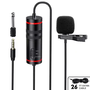 Mini micrófono de solapa con cable Lavalier, 3,5mm, Digital, omnidireccional, para grabación de teléfono, precio al por mayor
