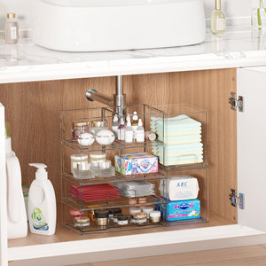Contenitori di Plastica Trasparente Bestseller, Piccoli Cassetti in Acrilico, Organizer per <span class=keywords><strong>Trucchi</strong></span>, per Bagno, Sotto il Lavabo, Armadi da Cucina - Product Image 4