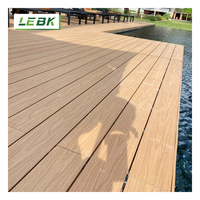 Haute brillance 3m 4m 140mm de large plancher en bois dur massif WPC Composite Decking extérieur Wpc Deck solide Cumaru Decking