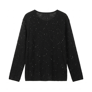 <span class=keywords><strong>Pull</strong></span>-over en maille à sequins pour femme, fin, scintillant, col rond, léger, multicolore, élégant et <span class=keywords><strong>brillant</strong></span> - Product Image 3