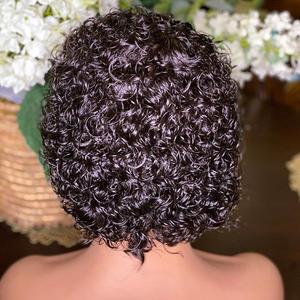 Wholesale <strong>Pixie</strong> Cut <strong>Wig</strong> Full Lace Human Hair Glueless <strong>Wig</strong> Wear and Go Raw Bumese Human Hair <strong>Wig</strong> for Women - Product Image 4