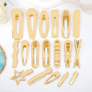 Pinzas para el pelo de metal chapado en oro con diseño de estrella, para uso diario, pinza de fijación, verano 2023, origen Yiwu - Product Image 2