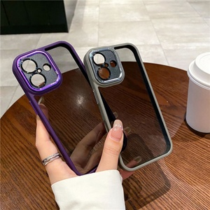 Funda Protectora de Lujo para Teléfono, Resistente a Impactos, con Anillo de Lente Metálico Electrochapado, TPU y PC Rígido Transparente, para iPhone 16 Pro Max 15 14 13 - Product Image 4