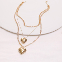 Meilleures ventes, colliers multicouches, boucles d'oreilles en forme de cœur, breloques, bracelets de personnalité, ensemble de bijoux avec chaîne de clavicule