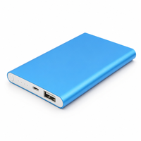 Batterie externe portable ultra-fine en alliage d'aluminium 5000 mAh avec sortie USB simple, chargeur promotionnel pour téléphones mobiles