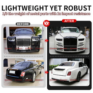 Kit de carrosserie pour Rolls Royce Phantom 8ème génération, mise à niveau au style MSY, pare-chocs avant, jupes latérales, embouts d'échappement, ailes, spoiler arrière - Product Image 2