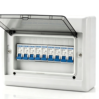 Boîtier de distribution d'alimentation Sunpeace personnalisable, étanche IP66, en ABS, 240V 12A, avec disjoncteur, couvercle transparent gris, garantie 2 ans, 6 modules