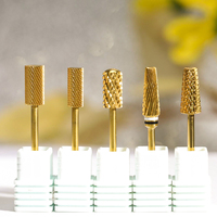 Productos para uñas Brocas 5x Barril de uñas superior redondo Broca afilada Fresa eléctrica de carburo de oro XXC Broca grande para uñas