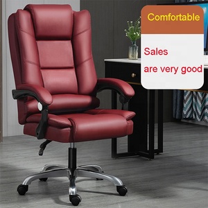 Chaise de bureau en cuir véritable, chaise ergonomique pour le travail, chaise de salon pour la maison, chaise d'étude pour ordinateur - Product Image 4