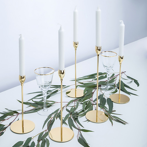Candle Holder Nordic Modern Tealight Taper Stick Wedding Home Decorative Other <strong>Brass</strong> Luxury Gold Metal Candle Holder <strong>Candlestick</strong> - Product Image 1