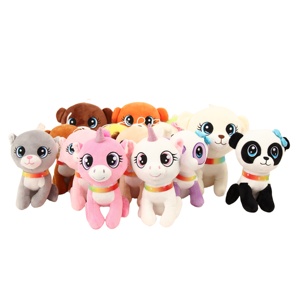 Tùy chỉnh 20cm gato Perro unicornio đồ chơi sang trọng flannel vải với PP bông và nylon điền có tính năng một phong cách cổ áo - Product Image 1