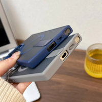 Étui de téléphone magnétique avec support en métal, coque de téléphone en TPU acrylique mat pour Samsung S23 FE S24 S25 Ultra Plus