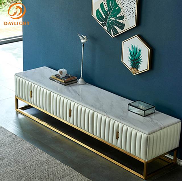Wholesale Modern Marble White Tv Stands Cabinet Units 2020 2021 Living Room Furniture Size 200 cm