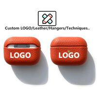 Étui en cuir PU de mode pour Airpods Pro couverture de Style de concepteur de luxe pour Airpod2 Gen3 étui pour écouteurs de marque logo personnalisé populaire