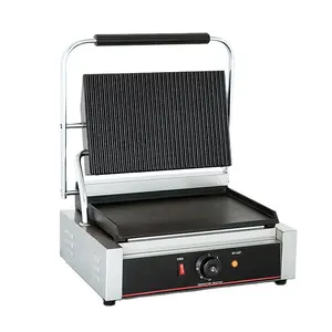 Automatic Thermostatic Device Electronic Panini Grill Press Commercial Grill for Frying and Roasting