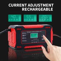 Chargeur de batterie intelligent multifonction 12V 6A pour moto, chargeur de batterie de voiture à réparation par impulsions 72W