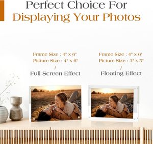 Custom Sized Handmade <b>Double</b>-Sided Clear Acrylic Magnetic Waterproof Eco-Friendly <b>Photo</b> <b>Frame</b> for Desktop Display - Product Image 3