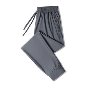 กางเกงกีฬาและลำลองผ้าไหมน้ำแข็งสำหรับชายหนุ่มระบายอากาศได้ดีขนาดพลัสไซส์แฟชั่นคุณภาพสูงใหม่ฤดูร้อน2025 - Product Image 3