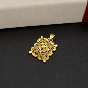 Jxx Joyería Más Vendida para Mujeres y Niños, Colgante de Latón Chapado en Oro de 24k con Circonita Cuadrada - Product Image 3