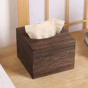 Caja de pañuelos de madera maciza, nuevo estilo chino, almacenamiento de escritorio para sala de estar, uso doméstico - Product Image 1