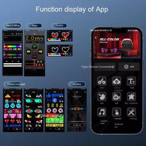 Pantalla LED Inteligente Editable Controlada por Aplicación para Casco, Letrero de Advertencia de Seguridad para Halloween, Navidad, <span class=keywords><strong>Año</strong></span> <span class=keywords><strong>Nuevo</strong></span>, Pascua - Product Image 6