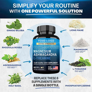 Corti-Soothe Complément pour le Cortisol 60 Gélules avec Magnésium L-Théanine Ashwagandha Phosphatidylsérine pour la Gestion du Cortisol - Product Image 4