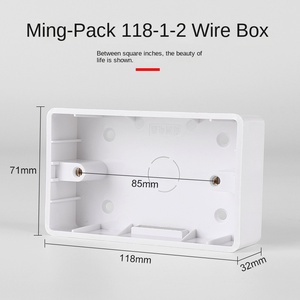 Caja inferior impermeable IP65 para instalación de enchufe de interruptor ignífugo Varias especificaciones Interruptor de instalación integrado Máx. 15A - Product Image 4