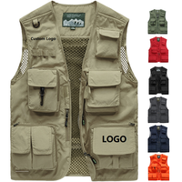 Gilets de Pêche Sans Manches Multi-Poches Respirants et Légers pour Hommes – Idéaux pour l'Extérieur, l'Été, le Safari, et la Photographie de Voyage