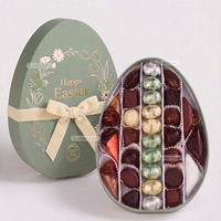 Cajas de Regalo de Pascua de Cartón Hechas a Mano de Lujo con Forma de Huevo para Niños, con Inserto