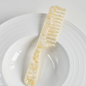 High Quality Acetate <b>Comb</b> Anti-static Handle <b>Comb</b> for Long <b>Straight</b> Hair Wide Tooth Long Handle Hair <b>Comb</b> - Product Image 6