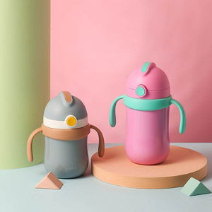 Thermos Isotherme Sans BPA Tasse d'Apprentissage <span class=keywords><strong>pour</strong></span> Enfants Biberons <span class=keywords><strong>pour</strong></span> Bébés avec Paille et Poignée - Product Image 1