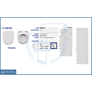 Couvre-siège de toilette en matériau thermodurcissable blanc Dianter 6 - Product Image 3