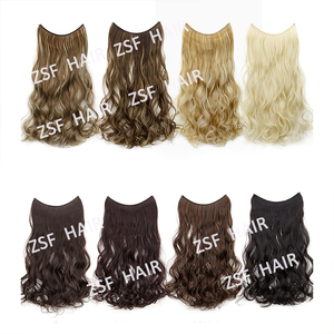 100% ผมมนุษย์แบบซ่อนลวดต่อผมสำหรับผู้หญิงสีดำธรรมชาติ - Product Image 5
