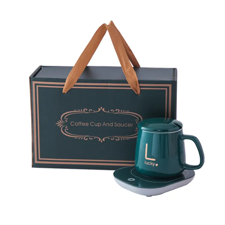 Akıllı sabit sıcaklık coaster çay bardağı mat seramik mektup kahve ısıtıcı kupa