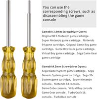 Jeu de tournevis, embouts de tournevis de sécurité de 3,8 mm et 4,5 mm pour ouvrir les consoles Nintendo, Sega et les cartouches de jeux