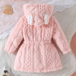 Abrigos Largos de Felpa Gruesa para Niñas al por Mayor, para Otoño e Invierno, Ecológicos, Resistentes al Viento, 100% Poliéster de Calidad - Product Image 2