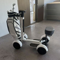 Scooter de golf électrique pliable tout-terrain à 4 roues pour parcours de golf, chariot de golf, chariot électrique