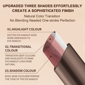 Sombra de <span class=keywords><strong>Ojos</strong></span> en Barra Portátil con Diseño de Bolígrafo, Degradado Tricolor Viral, Larga Duración, a Prueba de Manchas, Acabado Perla Duocromo - Product Image 3