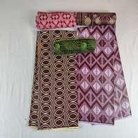 Tissu Africain Imprimé en Cire de Polyester de Bonne Qualité, 6 Yards
