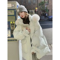 Manteau d'hiver long en duvet pour femme, col montant, blanc, vente en gros d'usine, vêtements d'hiver pour femmes