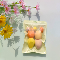 Éponges de Maquillage Naturelles Véganes en Forme d'Œuf, Sans Latex, Outils Cosmétiques OEM Personnalisés, Portables, 7 ou 11 Pièces, Vente en Gros