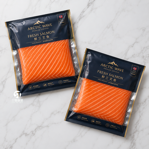 Three Side Seal Vacuum <b>Packaging</b> <b>Bags</b> for Salmon Seafood Frozen Food Nylon Composite <b>Packaging</b> - Product Image 6