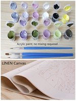 Pintura por número Pintura al óleo DIY para adultos Pintura abstracta de Van Gogh Imagen enmarcada o sin marco de una alpaca bajo las estrellas