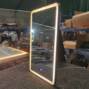 Mobile da bagno a <span class=keywords><strong>specchio</strong></span> a led <span class=keywords><strong>specchio</strong></span> da bagno a led con cornice in alluminio color oro <span class=keywords><strong>50x70</strong></span> - Product Image 6